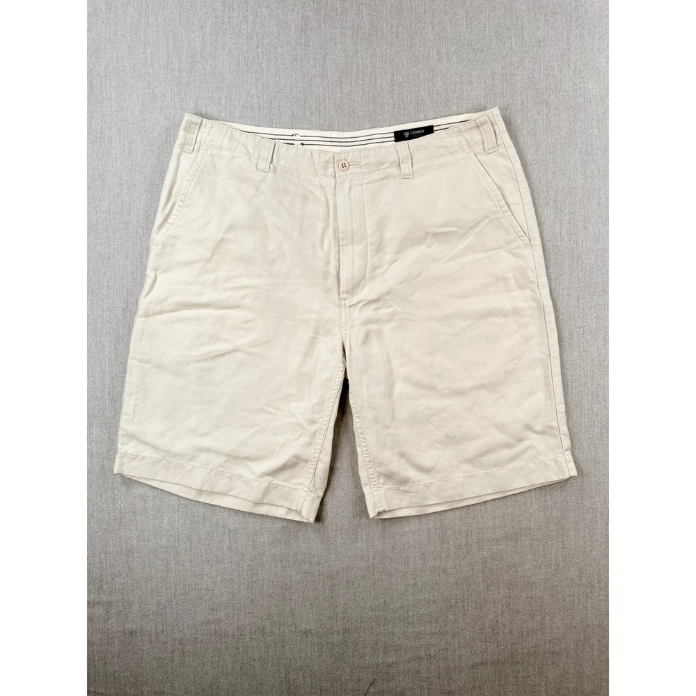 Cremieux Classics Mens Beige Linen Cotton Blend Chino Shorts Size 38‎ Stone